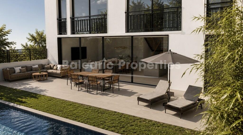 Contemporary luxury townhouse with pool for sale in Sa Cabaneta, Southwest Mallorca
