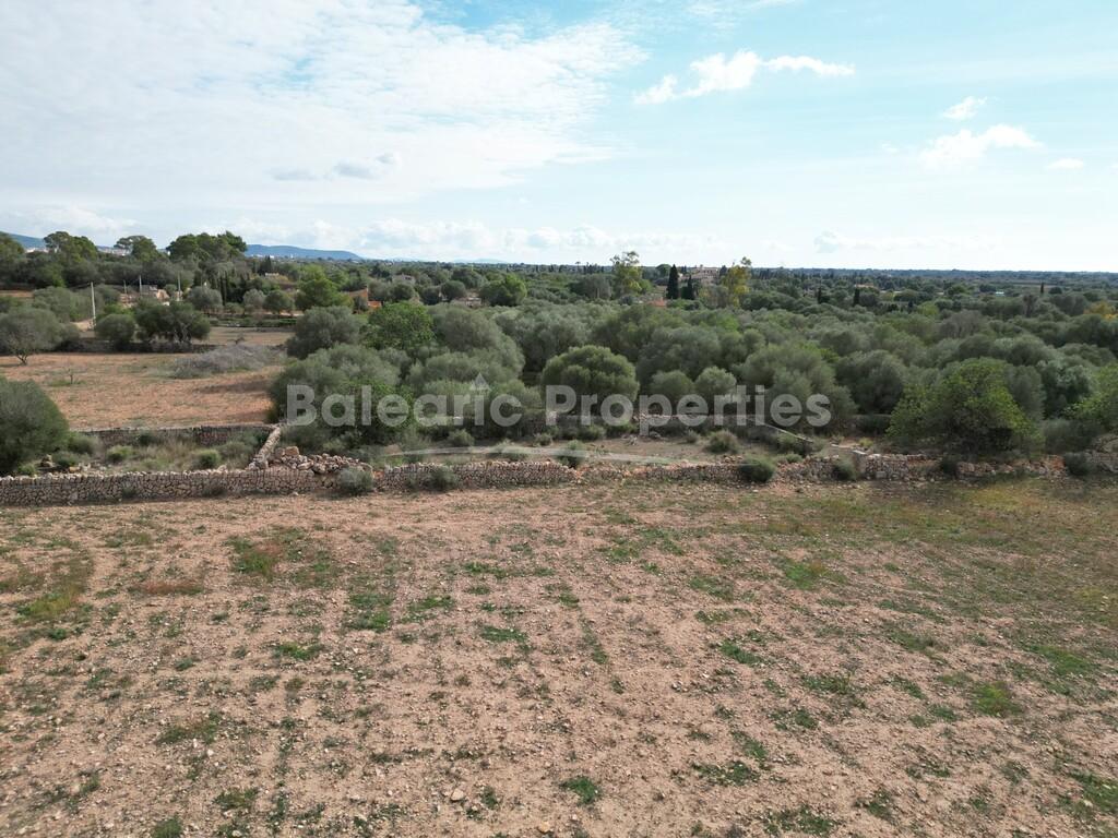 Parcela rural con permiso de construcción y planos de obra en Llucmajor, al sur de Mallorca