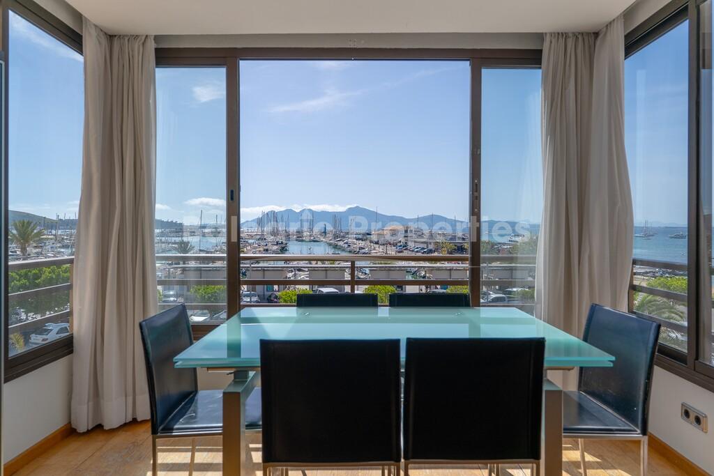 Beachfront apartment with sea views for sale in Puerto Pollensa, North Mallorca