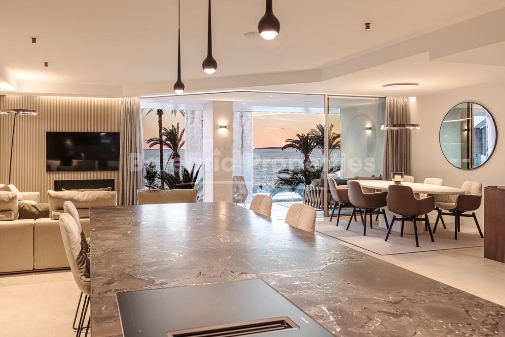 Designer beachfront apartment with private access for sale in Portixol, Palma