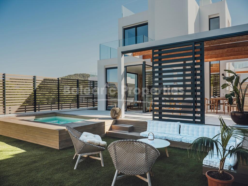 Newly built semi-detached villas near the beach for sale in Cala Tarida, Ibiza