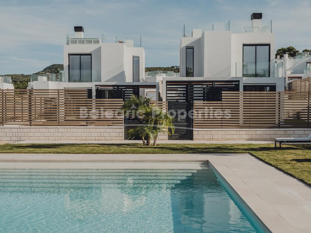 Newly built semi-detached villas near the beach for sale in Cala Tarida, Ibiza