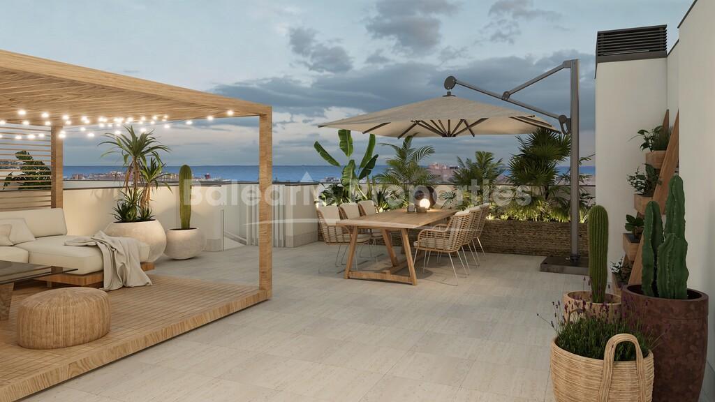 Penthouse with private rooftop for sale in a new development in Ibiza Town