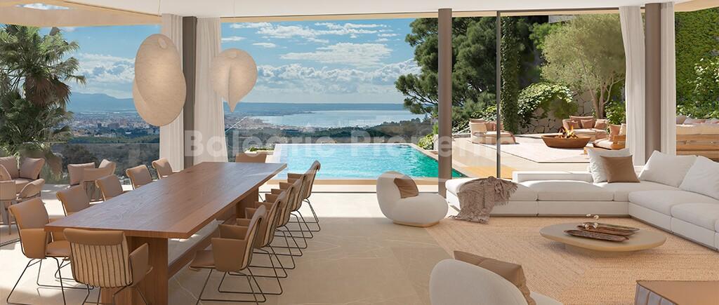 Plot with building licence with views to Palma Bay in Upper Son Vida, Mallorca 