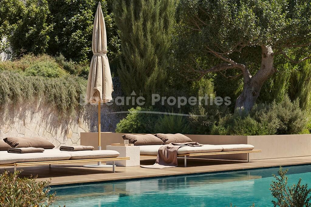 Newly built luxury villa with garden for sale in Cala Vinyes, Southwest Mallorca 