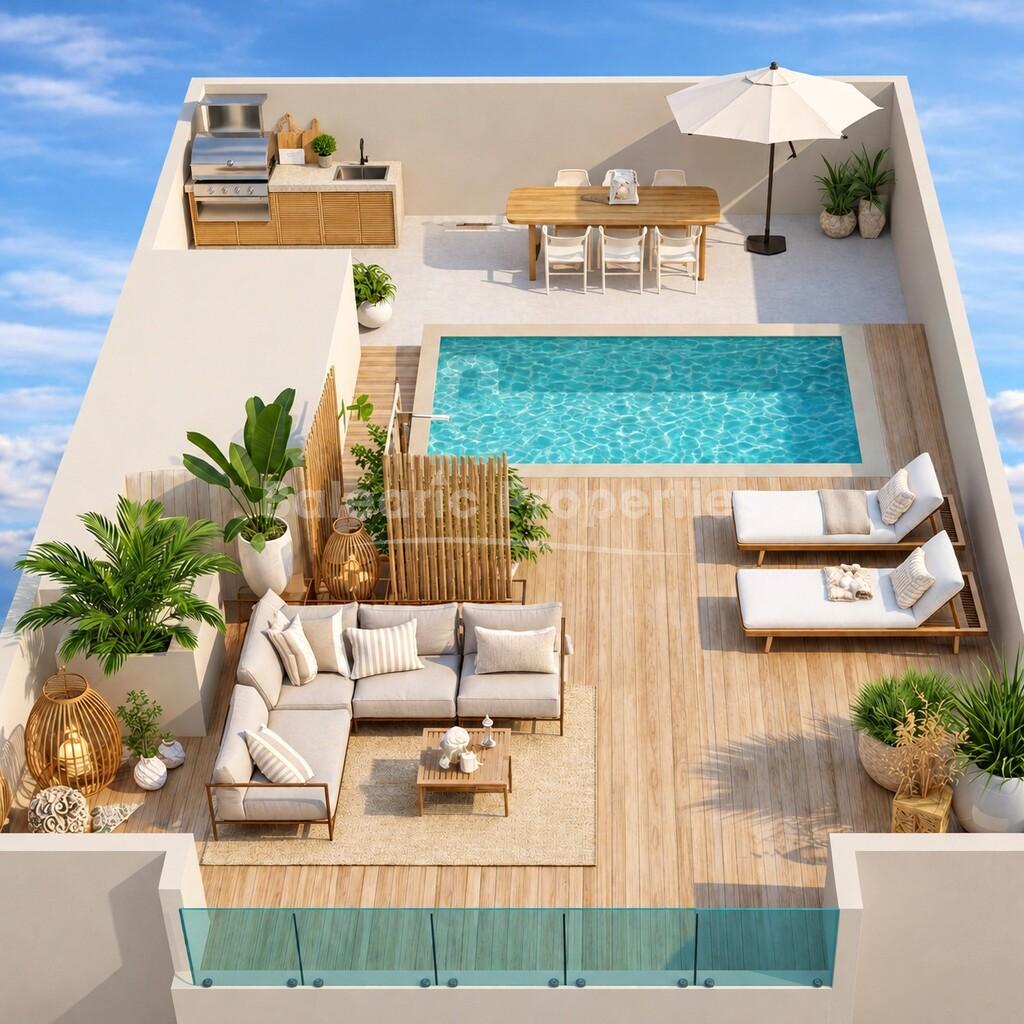 Ático de obra nueva en venta en Colònia de Sant Jordi, Sur de Mallorca