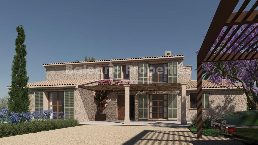 Proyecto de construcción de una casa de campo en venta cerca de Puerto Pollensa, Mallorca