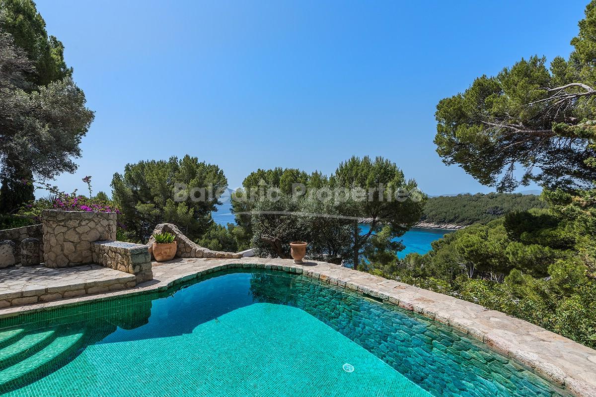 Amazing stone villa with fantastic sea views for sale in Formentor, Mallorca