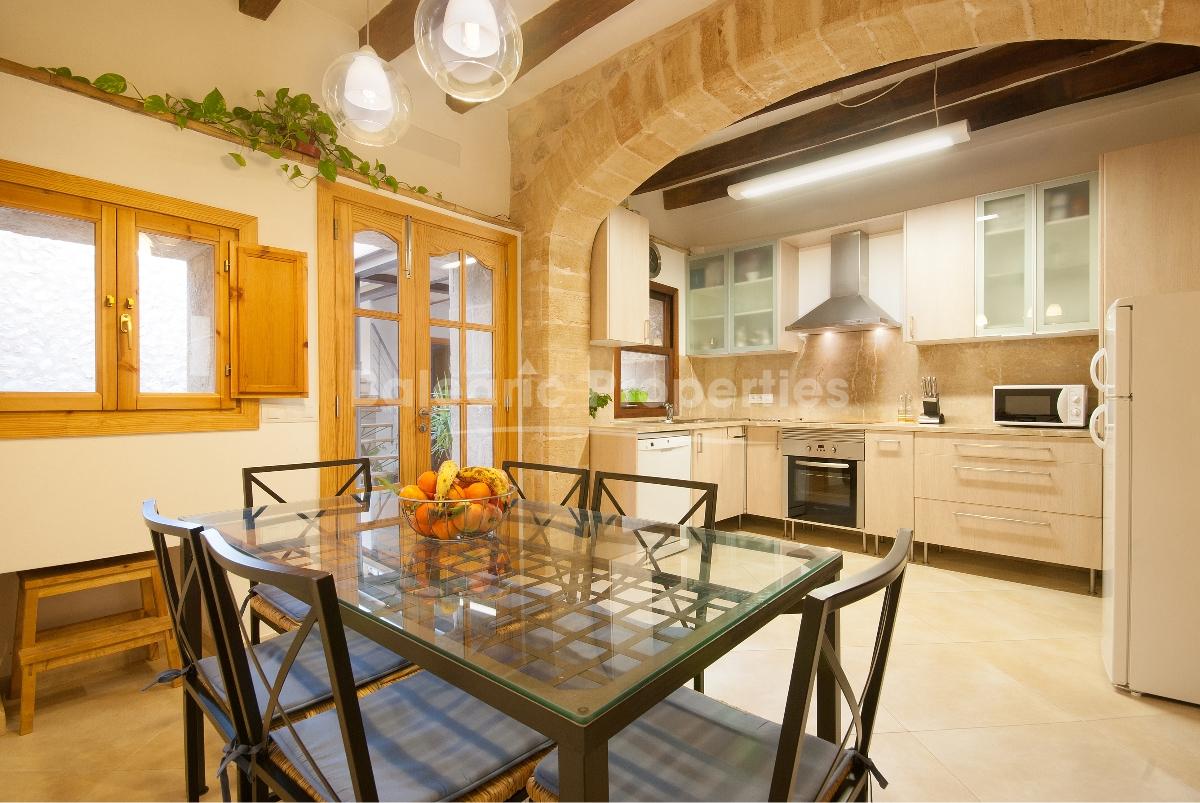 Totally renovated town house with ETV & pool for sale in Pollensa, Mallorca