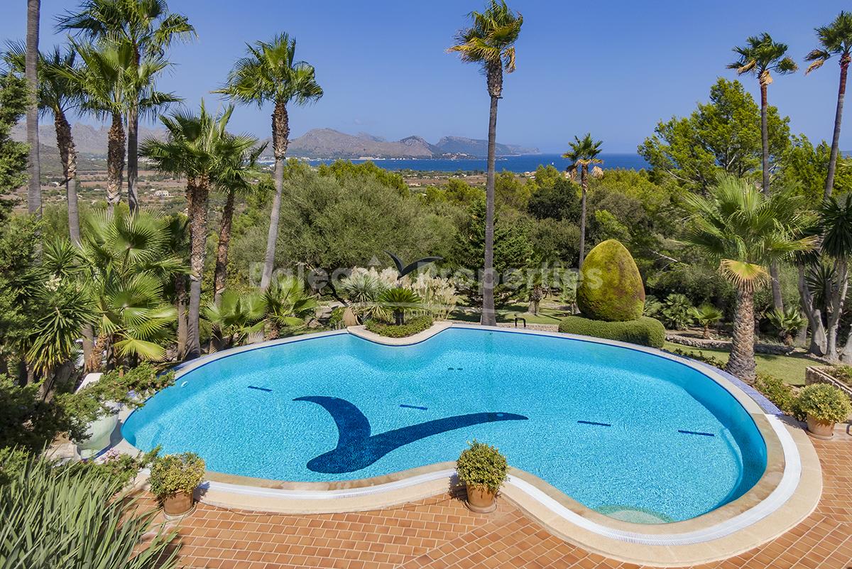 Fabulous villa with the very best sea and mountain views in Pollensa, and possibly the whole of the North of Mallorca 
