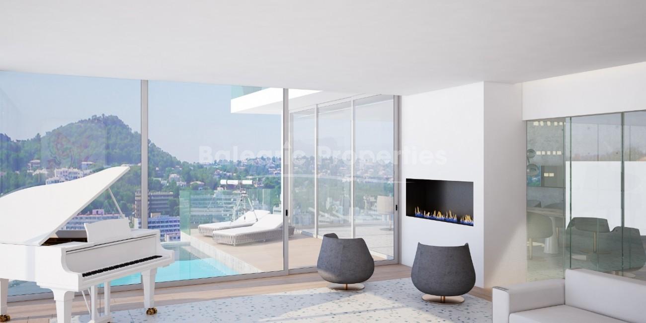 Fabulous, ultra-modern villa with sea views for sale on Santa Ponsa bay, Mallorca