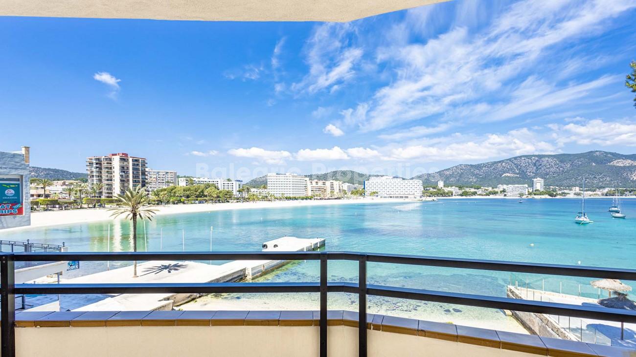 Stunning seafront apartment with spectacular sea views for sale in Palmanova, Mallorca
