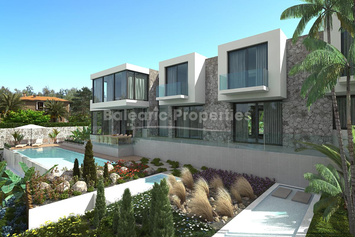 Modern villa project with pool for sale in Cala Vinyes, Mallorca
