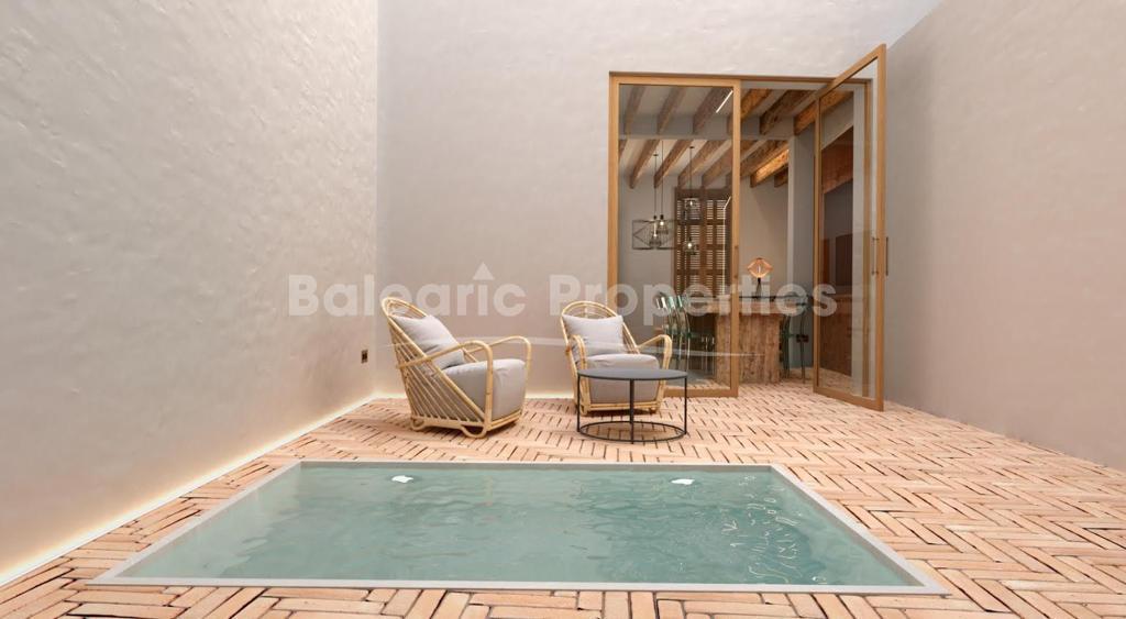 Newly renovated village house with pool for sale in the centre of Pollensa, Mallorca 
