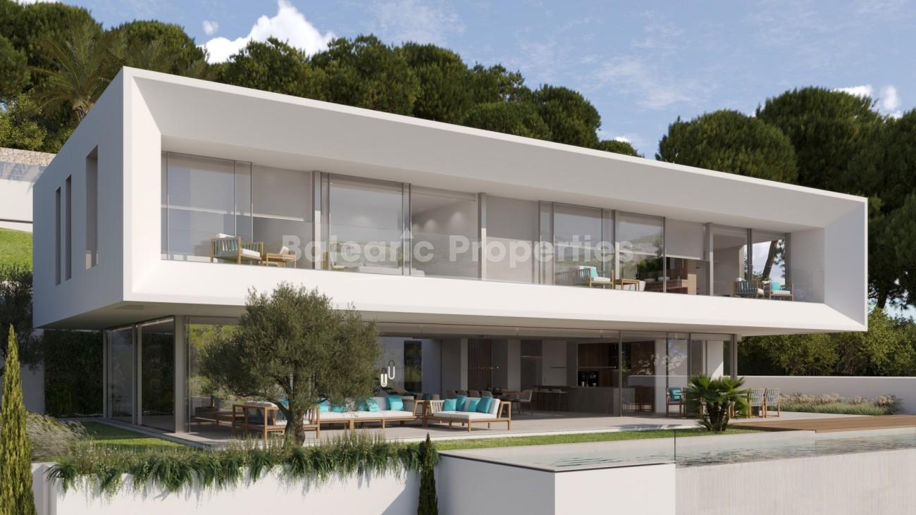 Villa singular con diseño moderno en primera línea en venta en Santa Ponsa, Mallorca
