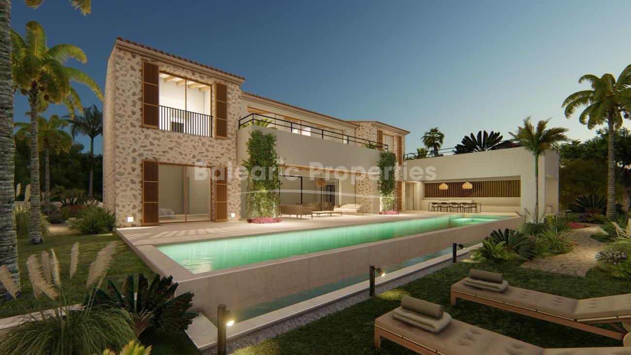 Lujosa y estilosa villa en venta con vistas a Port Adriano, Mallorca